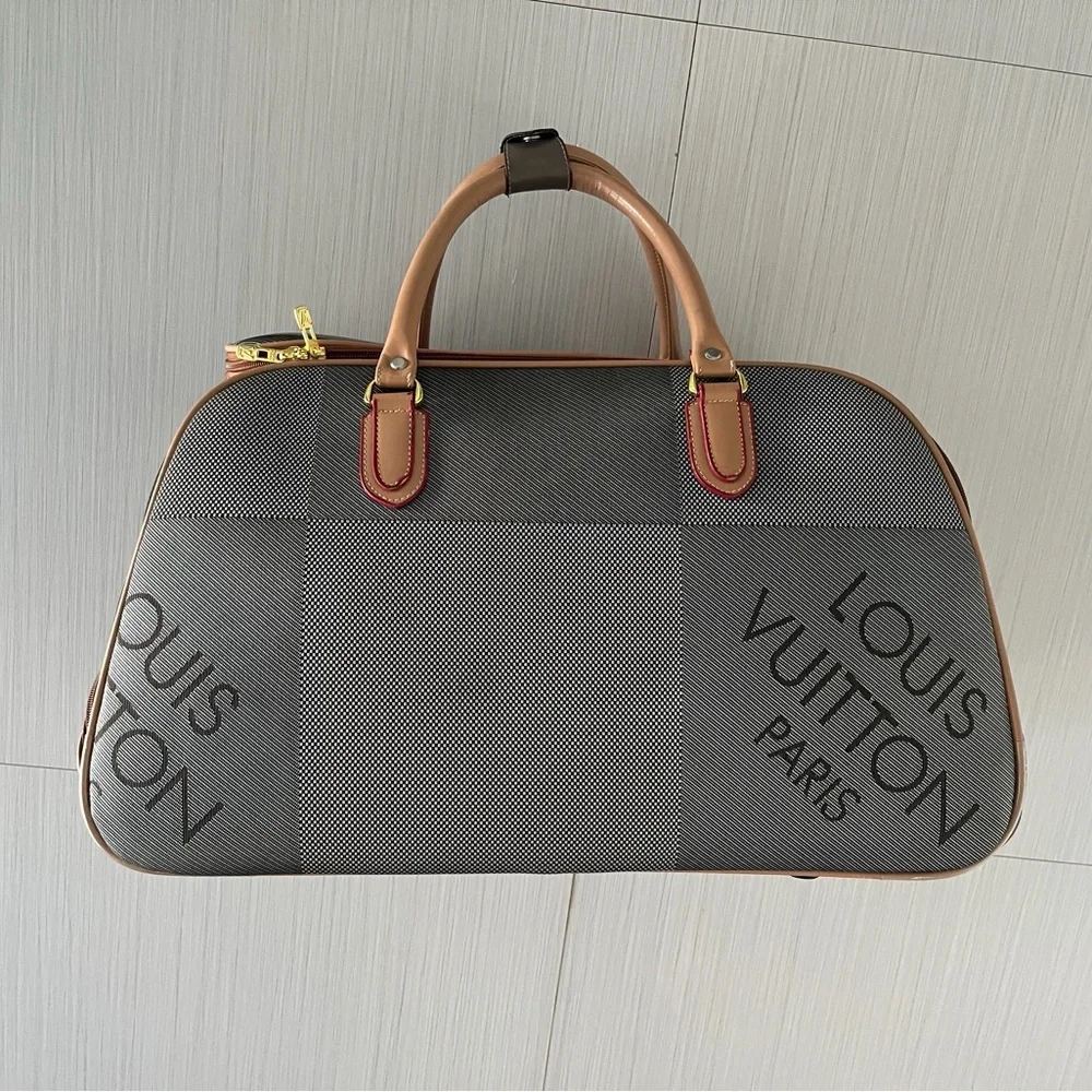 Louis Vuitton Brown and Black Travel Bag